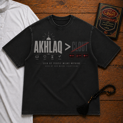Akhlaq Over Clout Premium Tee
