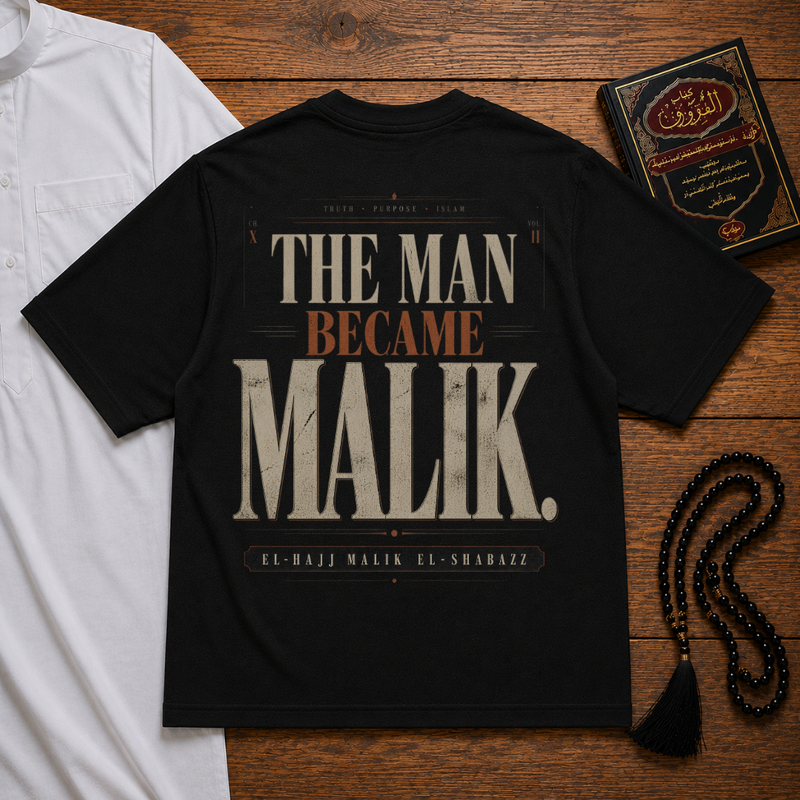 Malcolm Became Malik Heavyweight Tee